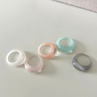 Radiant Glossy Acrylic Ring Formica Bold Fashion Spring Woman