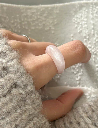 Radiant Glossy Acrylic Ring Formica Bold Fashion Spring Woman
