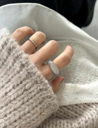 Radiant Glossy Acrylic Ring Formica Bold Fashion Spring Woman