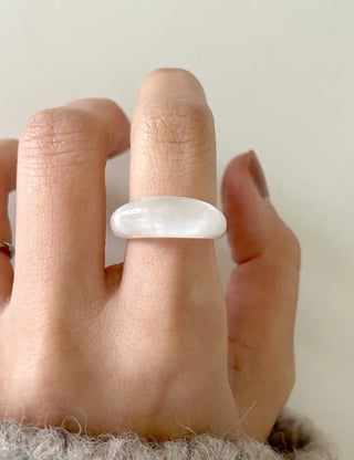 Radiant Glossy Acrylic Ring Formica Bold Fashion Spring Woman