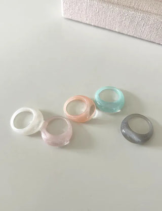 Radiant Glossy Acrylic Ring Formica Bold Fashion Spring Woman