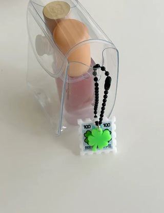 Stamp Keyring Four-Leaf Clover Keyholder Lucky Phone Strap Couple