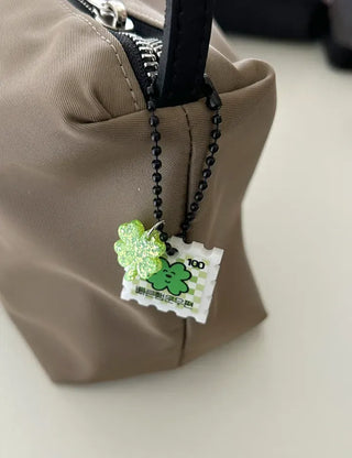 Stamp Keyring Four-Leaf Clover Keyholder Lucky Phone Strap Couple