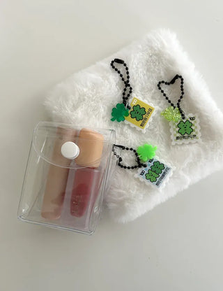 Stamp Keyring Four-Leaf Clover Keyholder Lucky Phone Strap Couple
