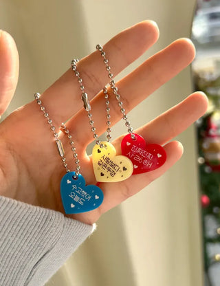Acrylic Keyring Message Star Heart Keyholder Phone Strap