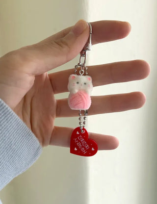 Acrylic Keyring Message Star Heart Keyholder Phone Strap
