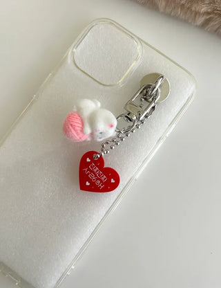 Acrylic Keyring Message Star Heart Keyholder Phone Strap