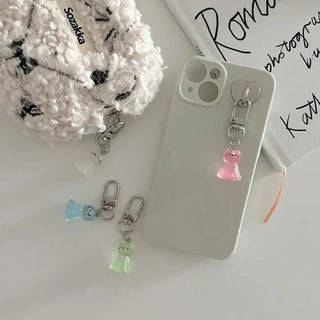 Neon Cat Acrylic Mini Doll Keyring