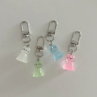 Neon Cat Acrylic Mini Doll Keyring