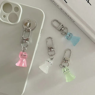 Neon Cat Acrylic Mini Doll Keyring