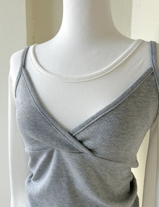 T-shirt Bustier Sleeveless Set Layered Long Sleeve