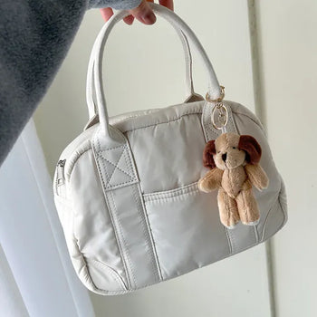 Puppy doll keyring bag key holder key ring beige