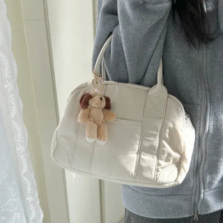 Puppy doll keyring bag key holder key ring beige