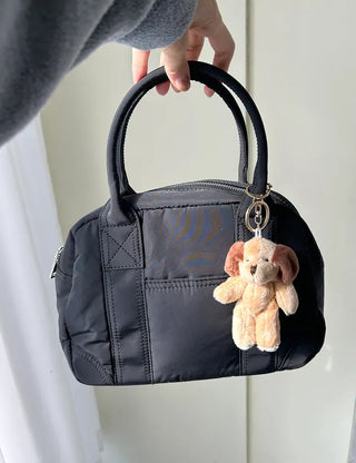 Puppy doll keyring bag key holder key ring beige
