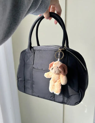 Puppy doll keyring bag key holder key ring beige