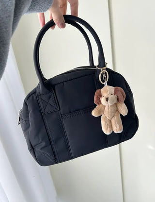 Puppy doll keyring bag key holder key ring beige
