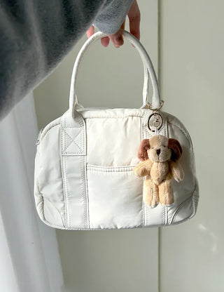 Puppy doll keyring bag key holder key ring beige