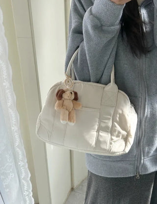 Puppy doll keyring bag key holder key ring beige