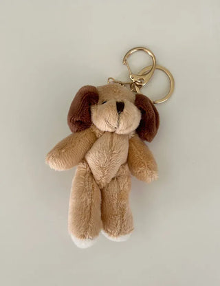 Puppy doll keyring bag key holder key ring beige