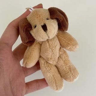 Puppy doll keyring bag key holder key ring beige