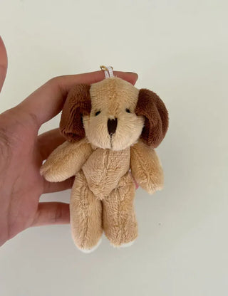 Puppy doll keyring bag key holder key ring beige