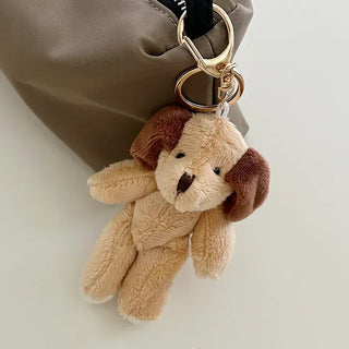 Puppy doll keyring bag key holder key ring beige