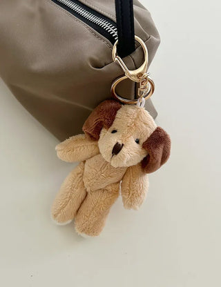 Puppy doll keyring bag key holder key ring beige