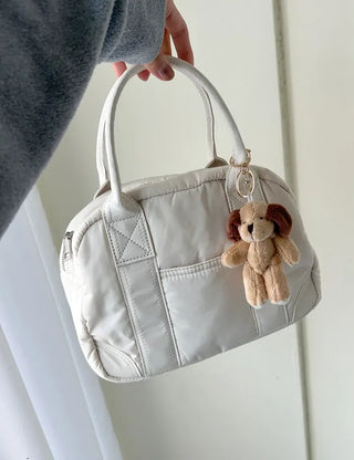Puppy doll keyring bag key holder key ring beige