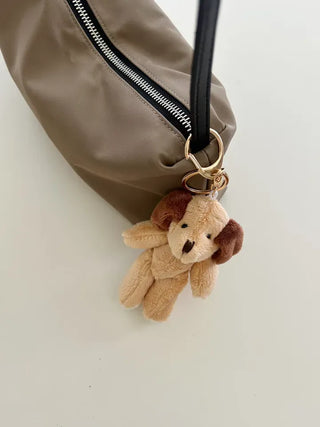 Puppy doll keyring bag key holder key ring beige
