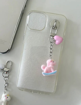 Rocking horse keyring, horse doll, heart keyholder, phone charm