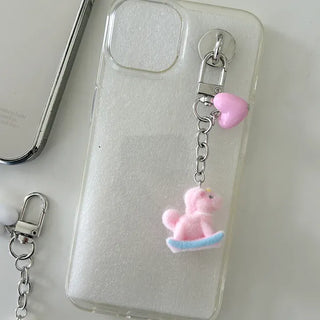 Rocking horse keyring, horse doll, heart keyholder, phone charm