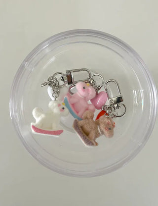Rocking horse keyring, horse doll, heart keyholder, phone charm