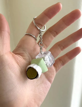 Dujjonku Keycap Keyring Couple Keyholder LED Acrylic