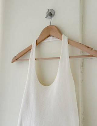 Halter sleeveless t-shirt ribbed layered bustier
