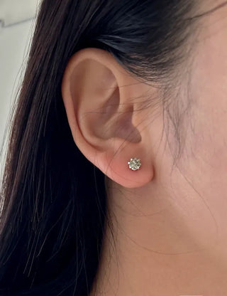 Pair Earring Set Stone Marble Pearl Titanium Mini Earrings