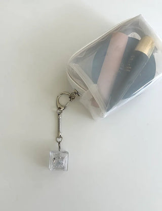 Cute parts keycap keyring teddy bear four-leaf clover keyholder keyboard