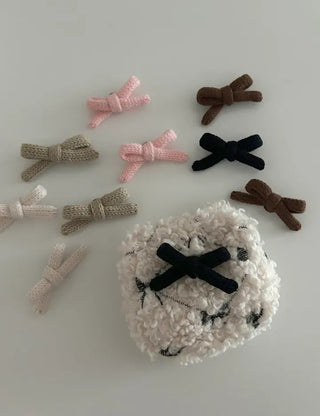 1+1 Brooch Set Knit Ribbon Bag Decor