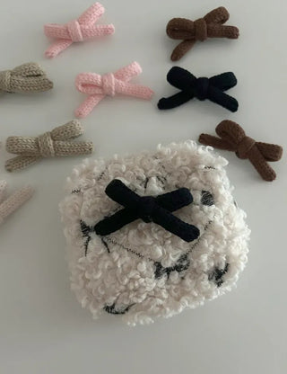 1+1 Brooch Set Knit Ribbon Bag Decor