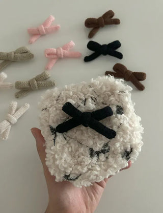 1+1 Brooch Set Knit Ribbon Bag Decor