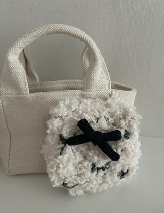 1+1 Brooch Set Knit Ribbon Bag Decor