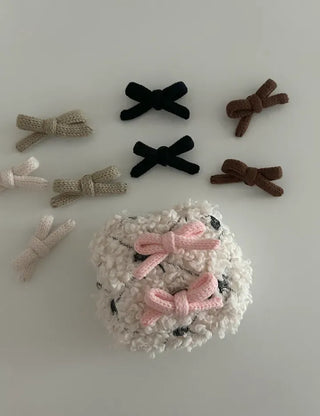 1+1 Brooch Set Knit Ribbon Bag Decor