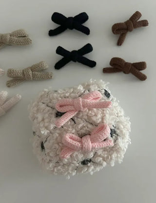 1+1 Brooch Set Knit Ribbon Bag Decor