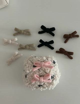 1+1 Brooch Set Knit Ribbon Bag Decor