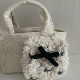 1+1 Brooch Set Knit Ribbon Bag Decor