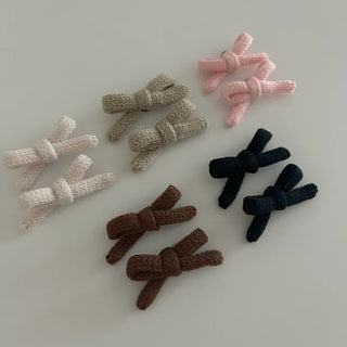 1+1 Brooch Set Knit Ribbon Bag Decor