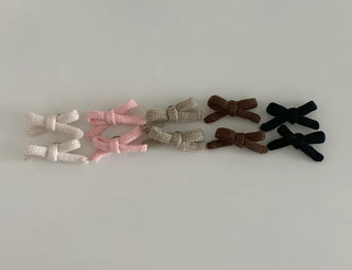 1+1 Brooch Set Knit Ribbon Bag Decor