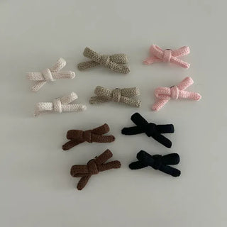 1+1 Brooch Set Knit Ribbon Bag Decor