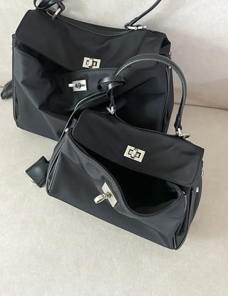 Buckle Nylon Tote Bag Shoulder Crossbody Bag