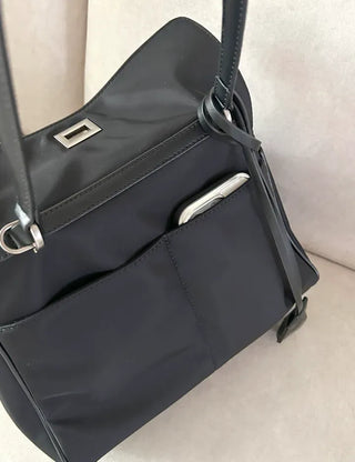 Buckle Nylon Tote Bag Shoulder Crossbody Bag