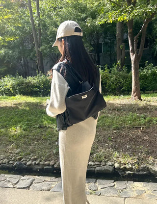 Buckle Nylon Tote Bag Shoulder Crossbody Bag